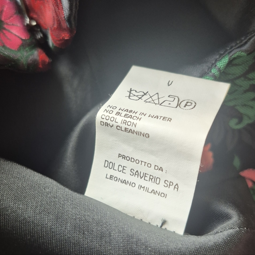Dolce & Gabbana Dress Silk Blend Black Floral Mini ITALY Size 42 (M) - Picture 7 of 11